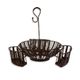 XX AN IRON BREAD BASKET WITH CUTTLERY HOLDER