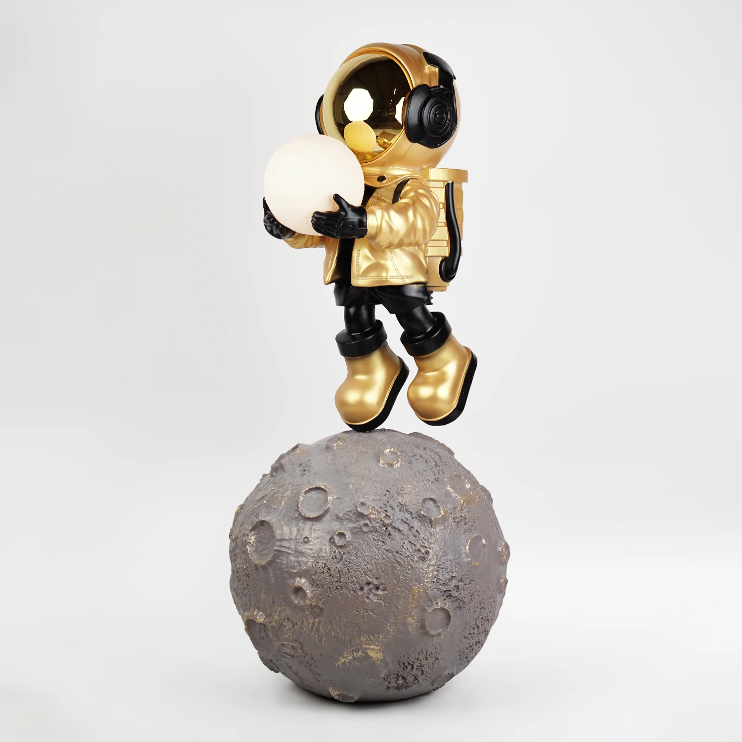 Astronaut Standing on the Planet + Light + Music