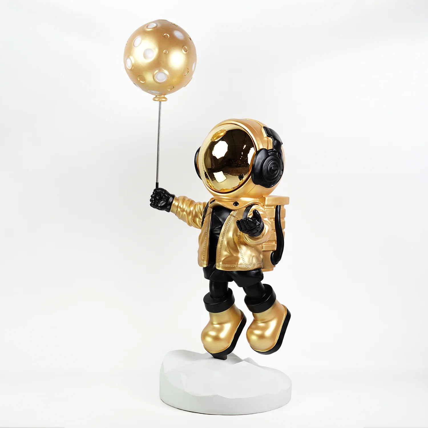 Astronaut with Planet + Music Gold