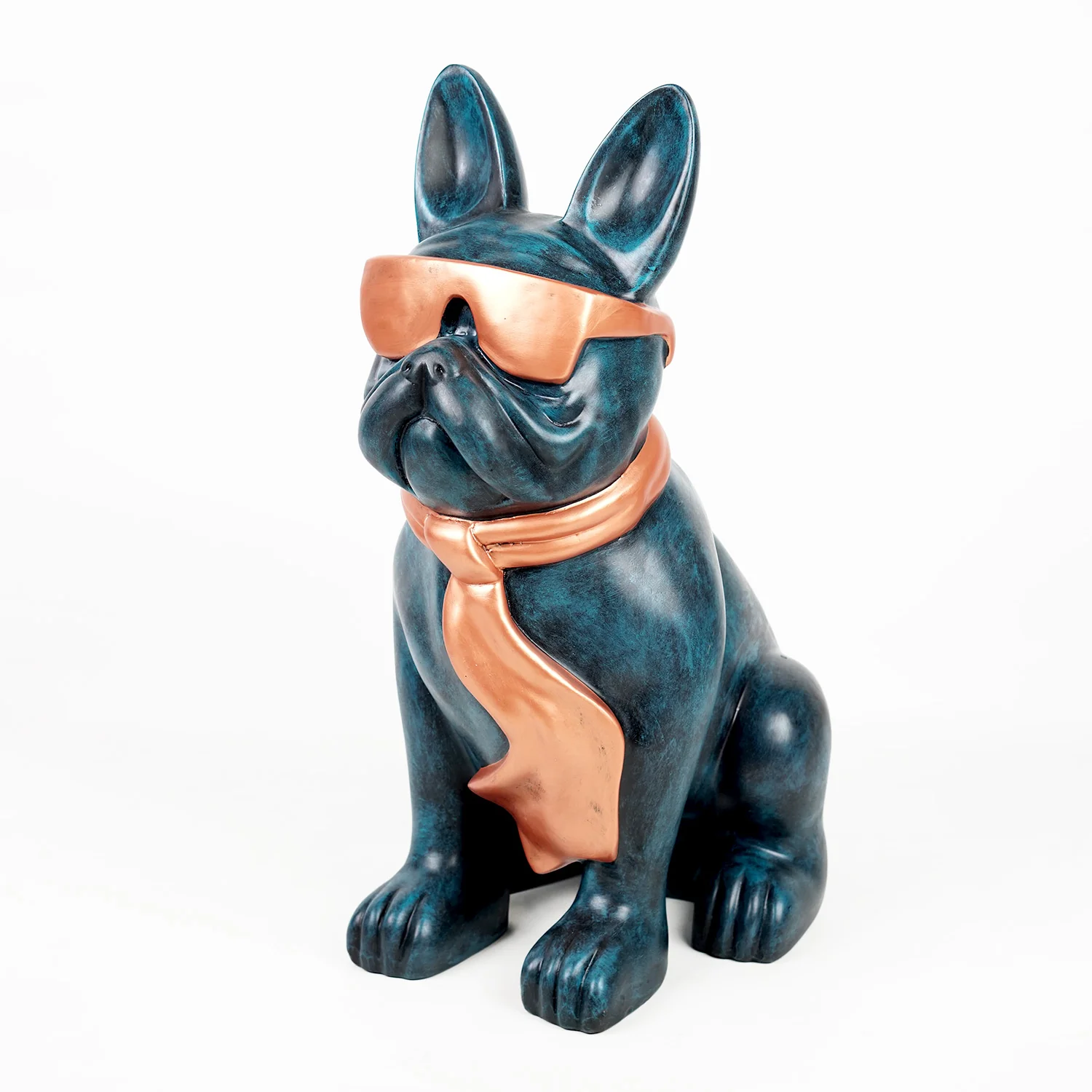 Bulldog Cravat L - Patina Blue/bronze