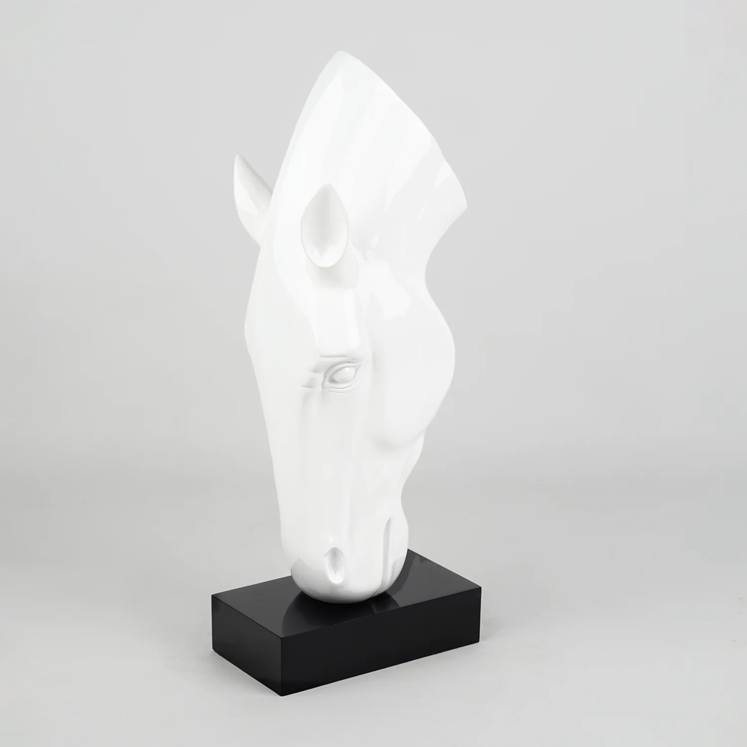 Horse Head S - White/black Shine