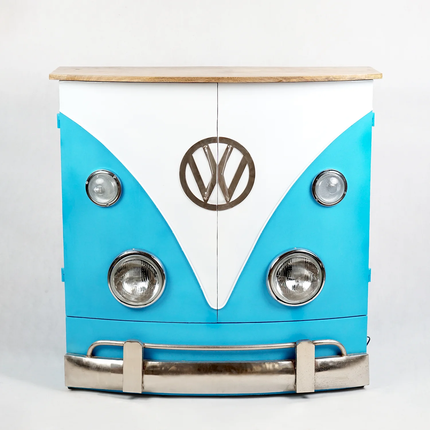Iron - Wooden Truck Bar Counter - Blue