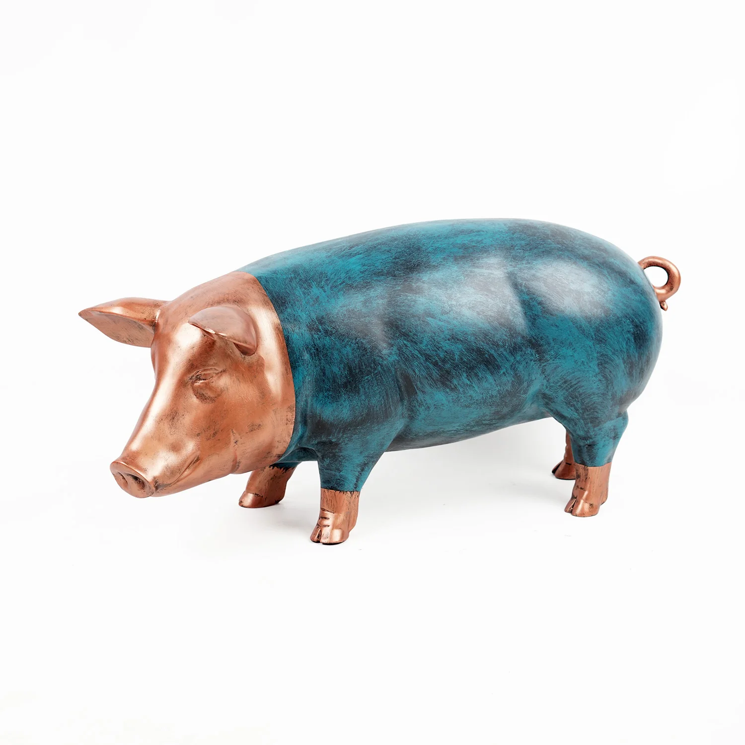 Pig - Patina Blue/bronze