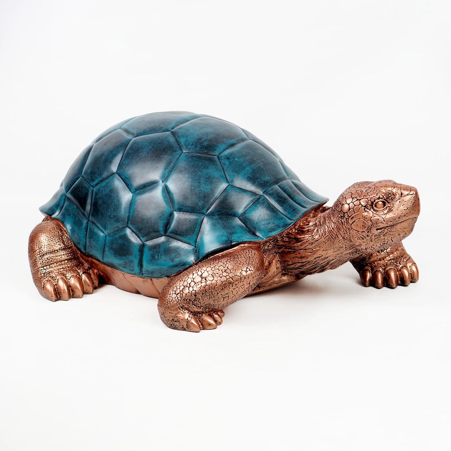 Turtle L - Patina Blue/bronze