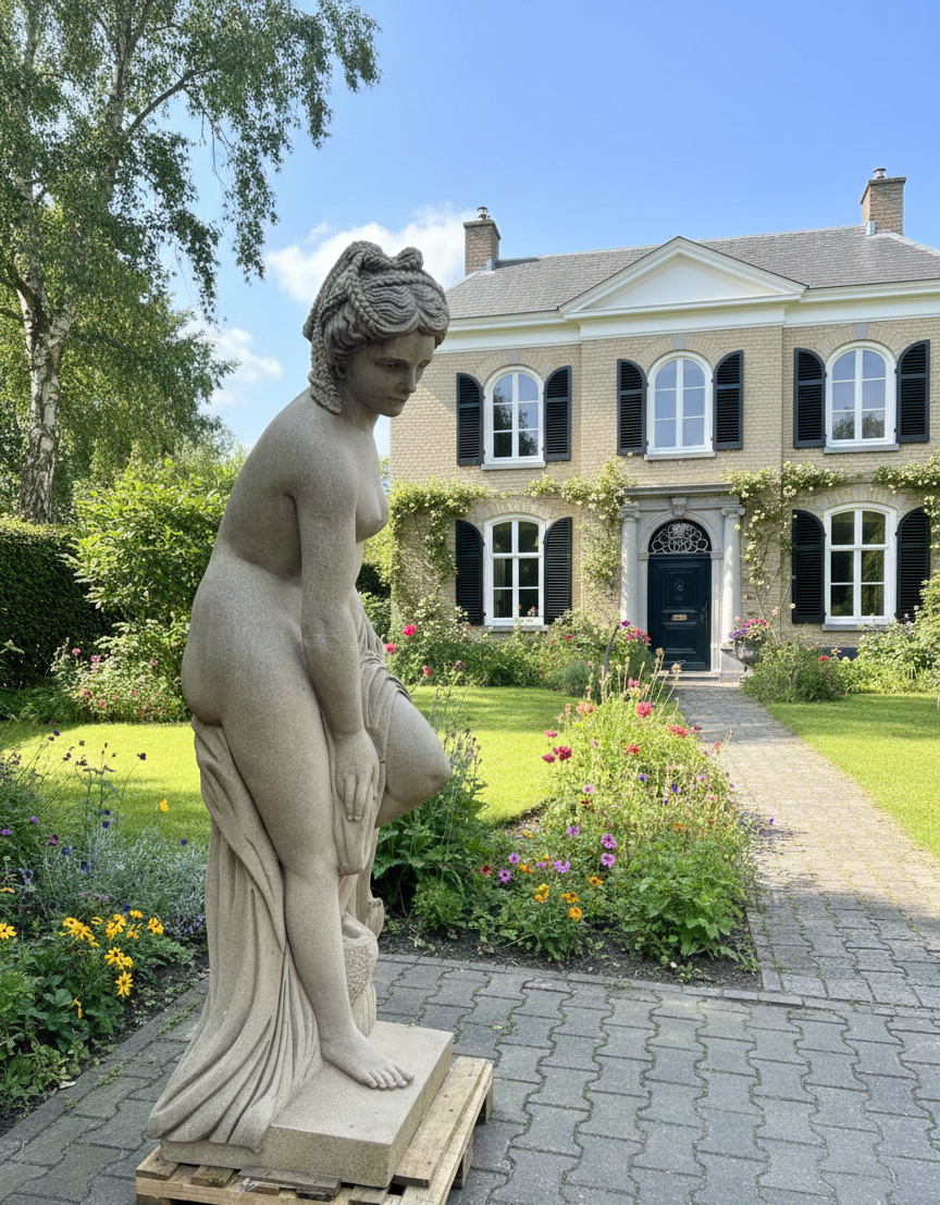 Artisan crafting a sculpture in the workshop